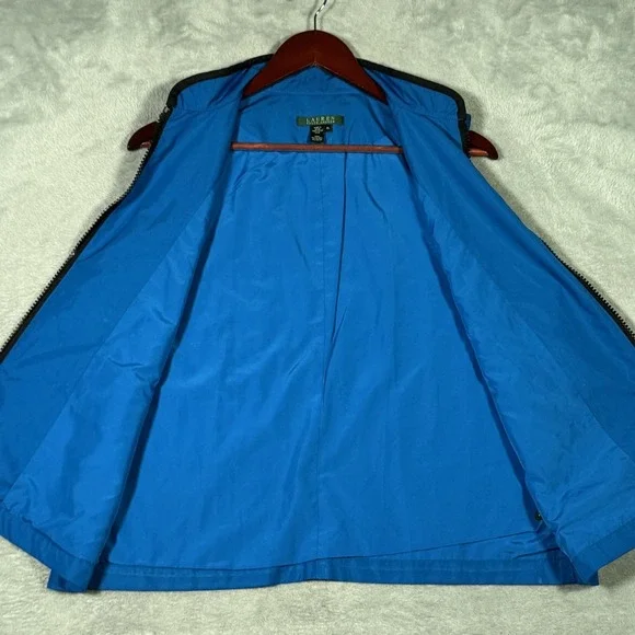 Lauren Ralph Lauren Vest Womens XL Blue Lightweight Utility Full Zip Pockets - Picture 4 of 8